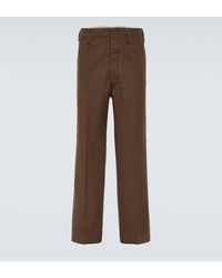 Lemaire - Maxi Cotton And Wool Chinos - Lyst