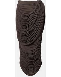 Magda Butrym - Draped Jersey Midi Skirt - Lyst