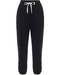 Max Mara Leisure Lembi Stretch Cotton-blend Trackpants - Black