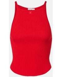 Courreges - Circle Logo Ribbed-Knit Tank Top - Lyst