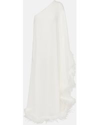RIXO London - Bridal Liza Feather-trimmed Maxi Dress - Lyst