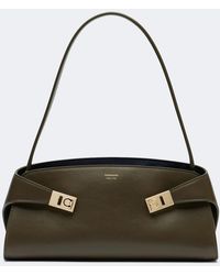 Ferragamo - Hug East-West Small Leather Shoulder Bag - Lyst
