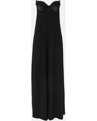 Monot - Strapless Crepe Wide-Leg Jumpsuit - Lyst