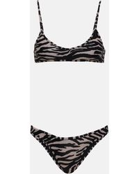 The Attico - Bikini a imprime zebre - Lyst