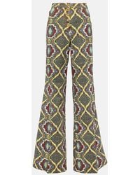 Etro - Printed High-Rise Wide-Leg Jeans - Lyst
