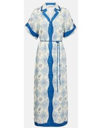 ALÉMAIS - Pia Printed Linen Shirt Dress - Lyst