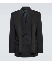 Valentino - Virgin Wool Double-breasted Jacket - Lyst