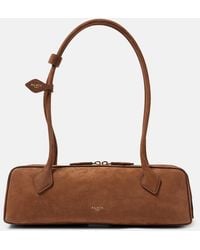 Alaïa - Le Teckel Medium Suede Shoulder Bag - Lyst