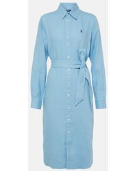 Polo Ralph Lauren - Linen Shirt Dress - Lyst