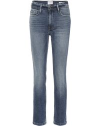 FRAME Sylvie High-rise Straight Jeans - Blue