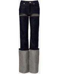 Jean Paul Gaultier - Cutout Straight Jeans - Lyst