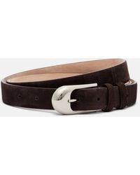 KHAITE - Dome Suede Belt - Lyst