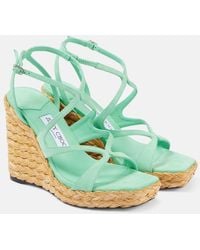 Jimmy Choo - Ayla 110 Suede Espadrille Wedges - Lyst