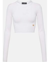 Dolce & Gabbana - Cropped-Top Aus Einem Seidengemisch - Lyst