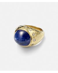 Octavia Elizabeth - Blossom 18Kt Ring With Tanzanite And Diamonds - Lyst