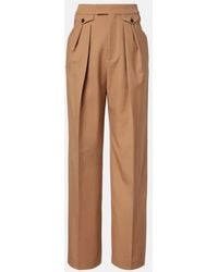 Chloé - Virgin Wool Gabardine Wide-Leg Pants - Lyst