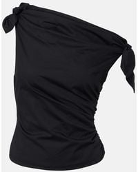 STAUD - Bellaria Asymmetric Cotton Top - Lyst