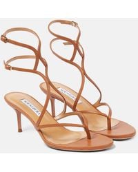 Aquazzura - Baia Leather Thong Sandals - Lyst