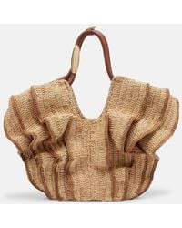 Zimmermann - Goldentime Small Raffia Top-Handle Bag - Lyst