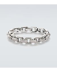 David Yurman - 925 Sterling Chain Bracelet With Diamonds - Lyst