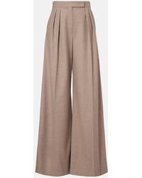 Max Mara - Pantalones Anchos En Mezcla De Cachemir - Lyst