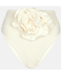 Magda Butrym - Floral-Applique High-Rise Bikini Bottoms - Lyst
