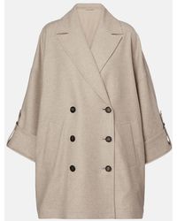 Brunello Cucinelli - Oversized Wool Coat - Lyst