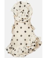 Zimmermann - Crush Polka Dot Ruffle Minidress - Lyst