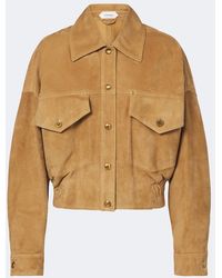 Versace - Suede Blouson Jacket - Lyst