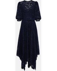Costarellos - Belted Lace Midi Dress - Lyst