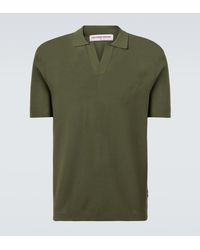 Orlebar Brown - Roddy Waffle-Knit Polo Shirt - Lyst