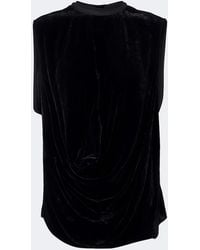 Rick Owens - Draped Velvet Top - Lyst