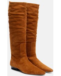 STAUD - Wally Suede Knee-High Boots - Lyst