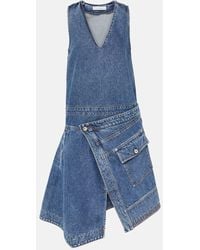 JW Anderson - Wickelkleid Aus Denim - Lyst