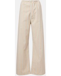 Maison Margiela - Striped Cotton Wide-Leg Pants - Lyst