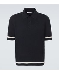 Givenchy - Crochet Cotton Polo Shirt - Lyst