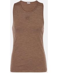 Loewe - Tank Top De Mezcla De Lana Con Anagrama - Lyst