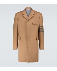 Thom Browne 4-bar Chesterfield Camel Coat - Natural