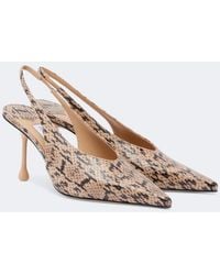 Jimmy Choo - Isa Snake-Effect Leather Slingback Pumps - Lyst