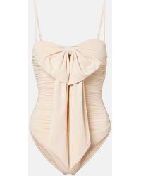 Zimmermann - Como Bow-Detail Draped Swimsuit - Lyst