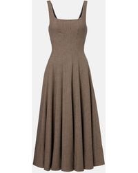 STAUD - Abito Midi Wells Pied-De-Poule - Lyst