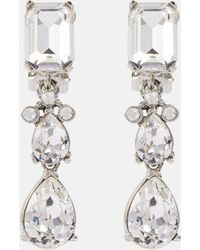 Oscar de la Renta - Embellished Clip-on Drop Earrings - Lyst