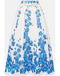 Rebecca Vallance - Orchid Blues Floral Midi Skirt - Lyst