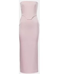 Alex Perry - Vestido Con Corse De Crepe De Saten Drapeado - Lyst