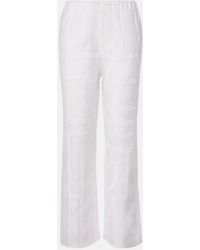 TOTEME - Cotton And Silk Voile Wide-Leg Pants - Lyst