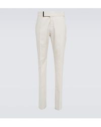 Tom Ford - Mid-rise Slim Silk And Wool Pants - Lyst