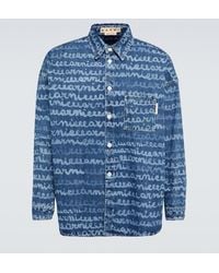 Marni - Printed Denim Shirt - Lyst