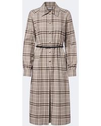 Burberry - Check Belted Cotton Shirt Dress - Lyst