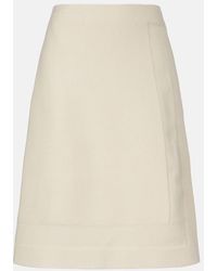 Jil Sander - Midirock Aus Einem Wollgemisch - Lyst