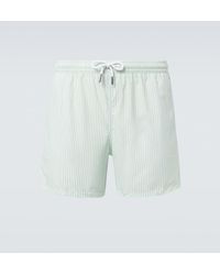 Thom Sweeney - Striped Swim Trunks - Lyst